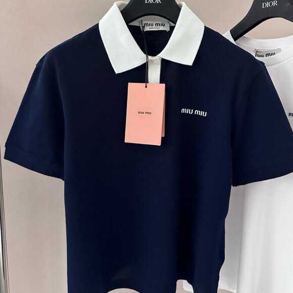 Miu Miu Tops - Miu Miu Women's Short-Sleeve Polo Shir